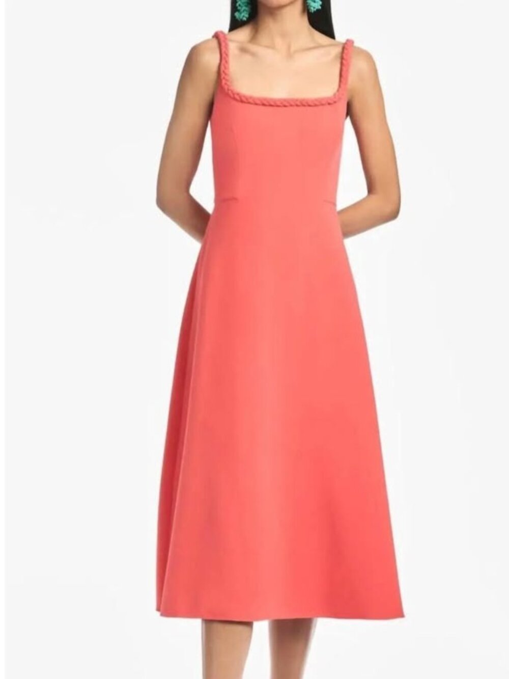NWT $495 Sachin and Babi Steph Dress coral color size 4